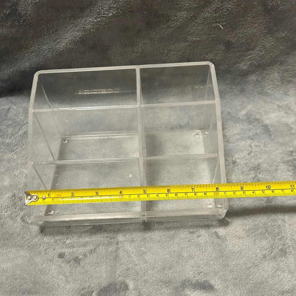 Clear Plastic Vanity Makeup Organizer brush holder